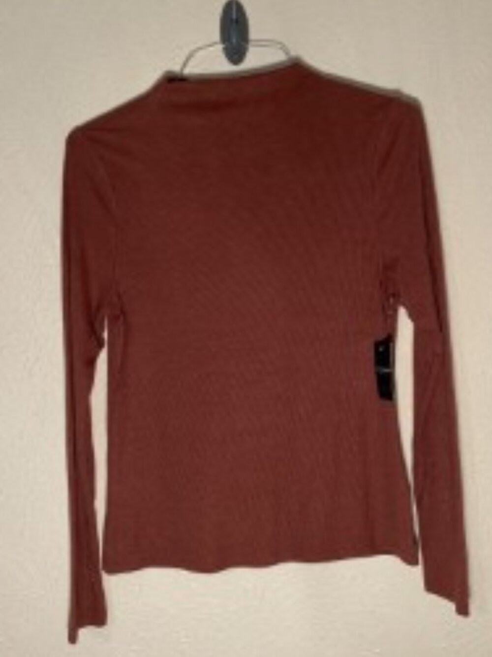 Lucky Brand NWT Rust Ribbed Lightweight Long Sleeve T-Shirt, Size Large